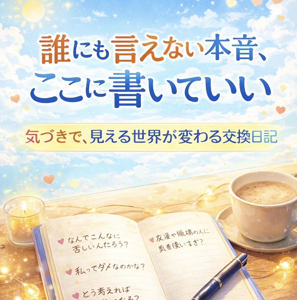 7日間交換日記｜自分がクリアになるお手伝いします 誰にも言えなかった本音が、自分を教えてくれる鍵 イメージ1
