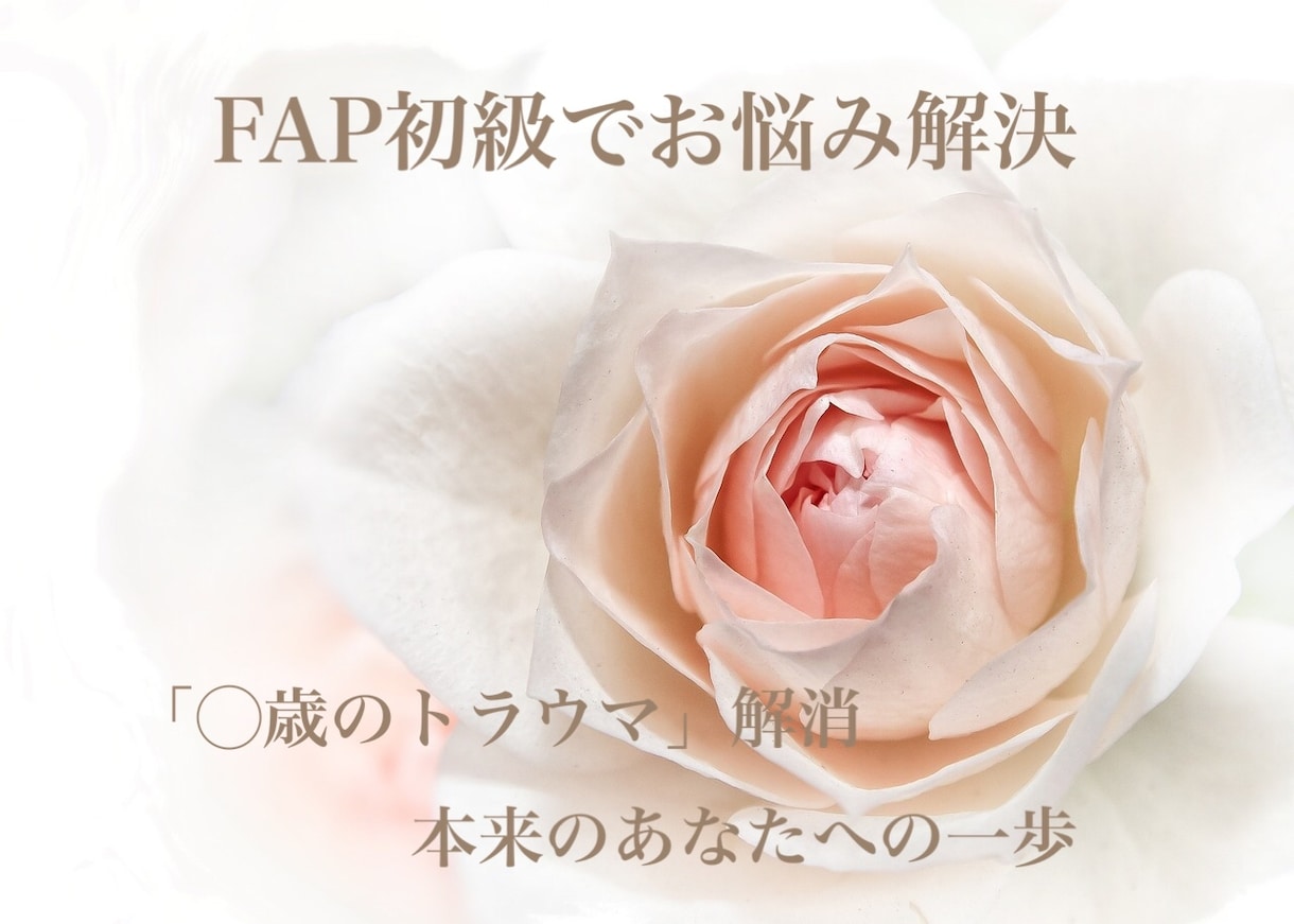 短時間可★FAP初級で悩みやトラウマの解消します ★日々のお悩みから「◯歳のトラウマ」まで一緒に解消！ イメージ1