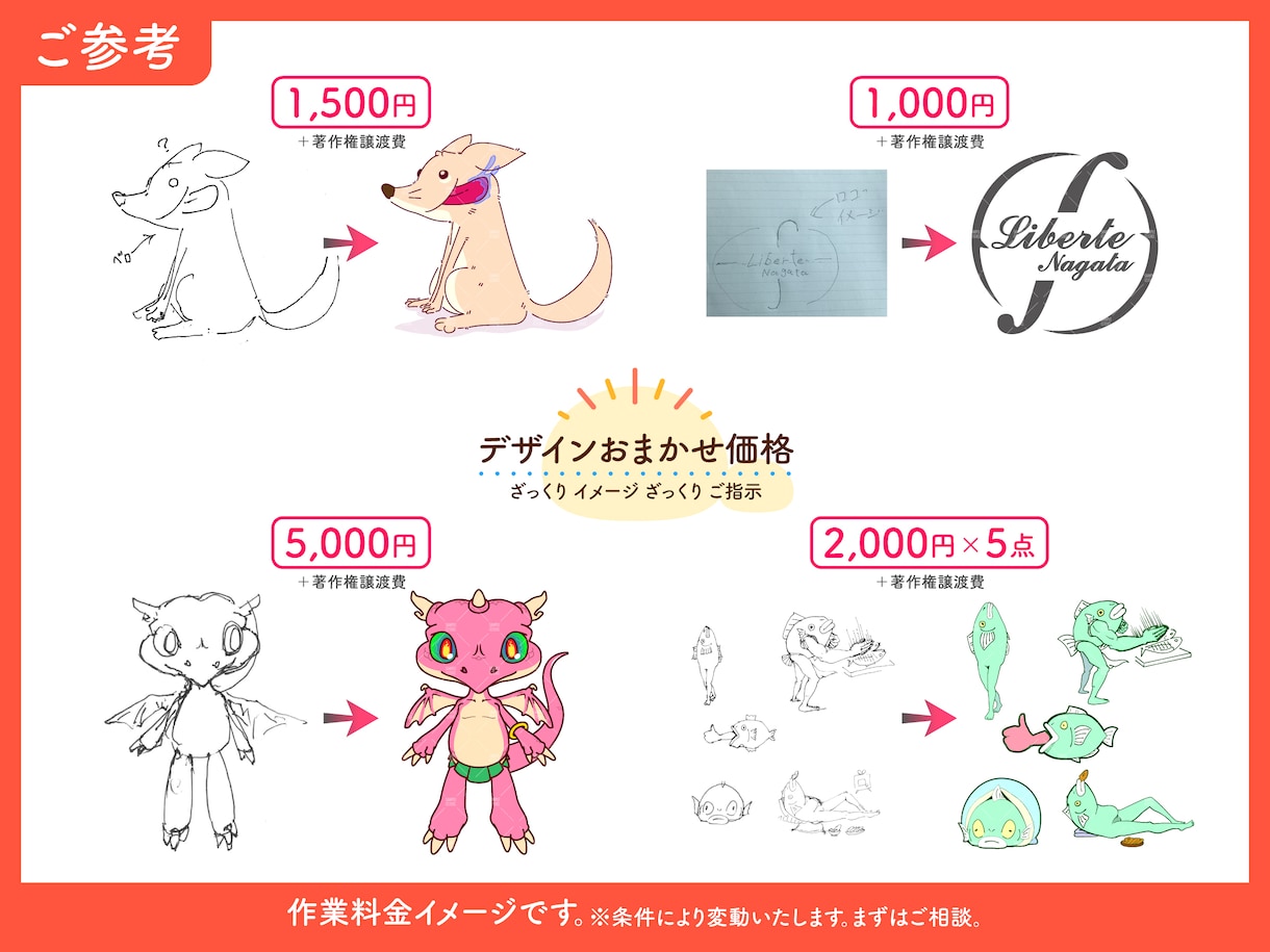 手描きイラストをベクターデータにします あなたのオリジナルイラストをデジタルデータでお渡しします! イメージ5