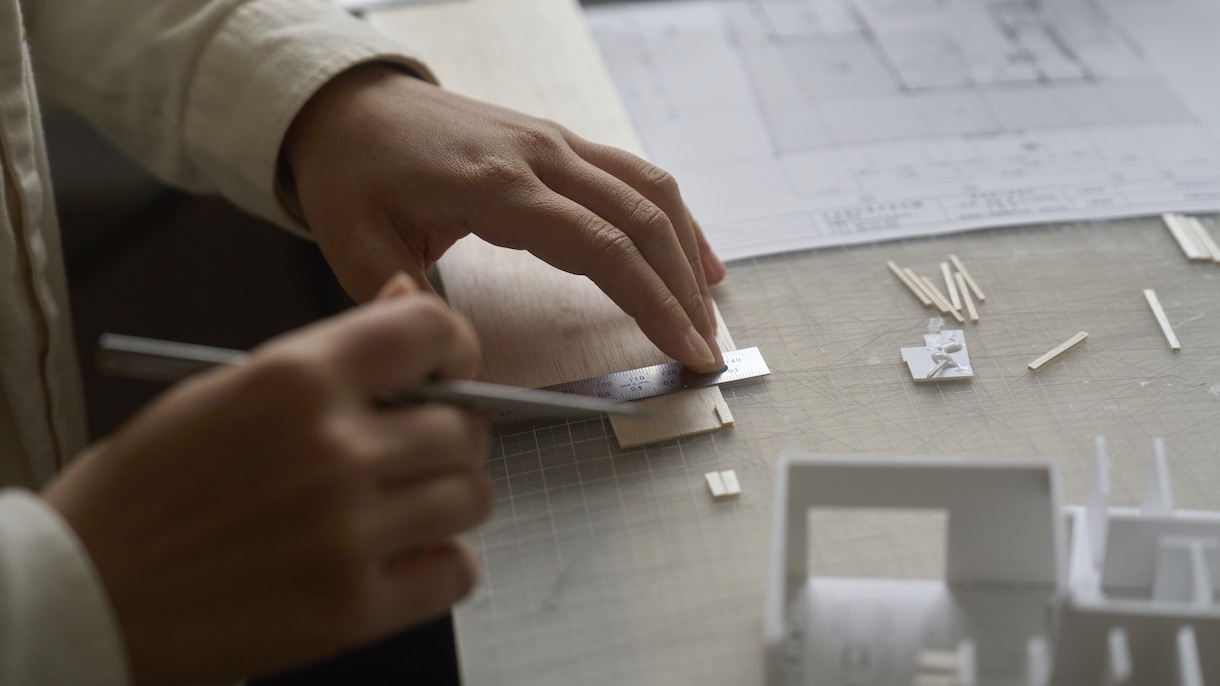 手書きスケッチ、簡単な図面から建築模型を制作します 人の手で造る温かみのあるやさしい建築模型 イメージ1