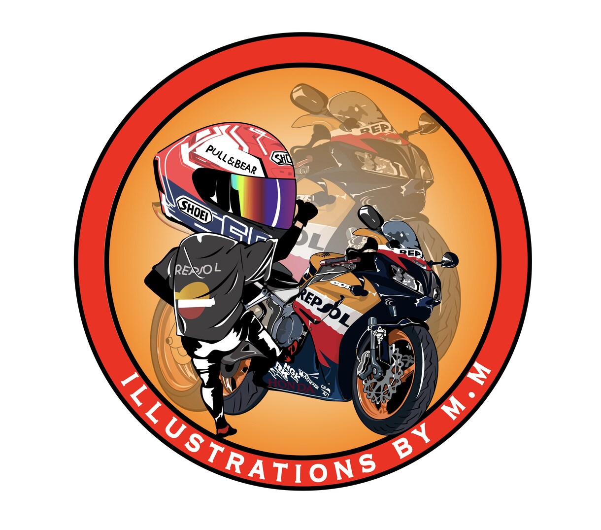 あなたとバイクのイラストを描きます オリジナルキャライラスト作成致します！ イメージ5