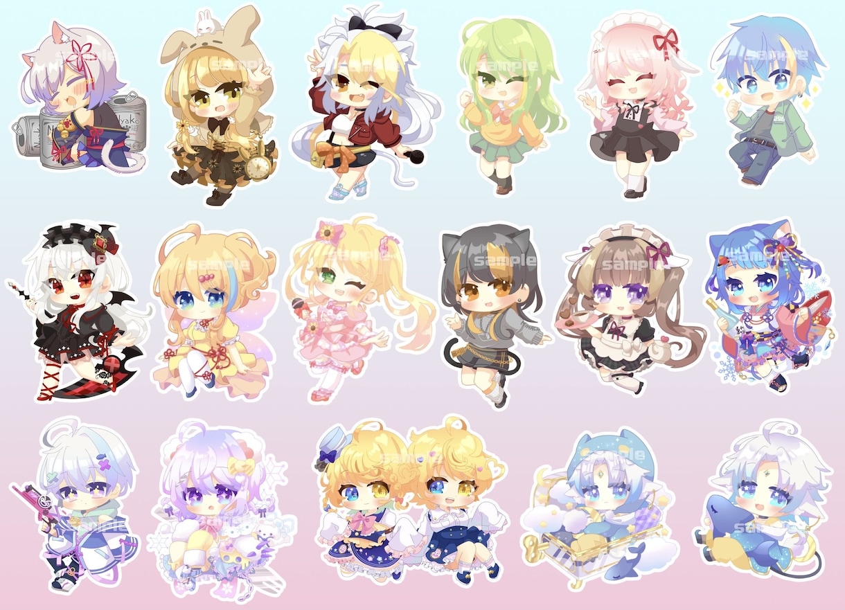商用利用可★デフォルメイラストお描かきします 商用利用可能！デフォルメ、ちびキャラ イメージ2