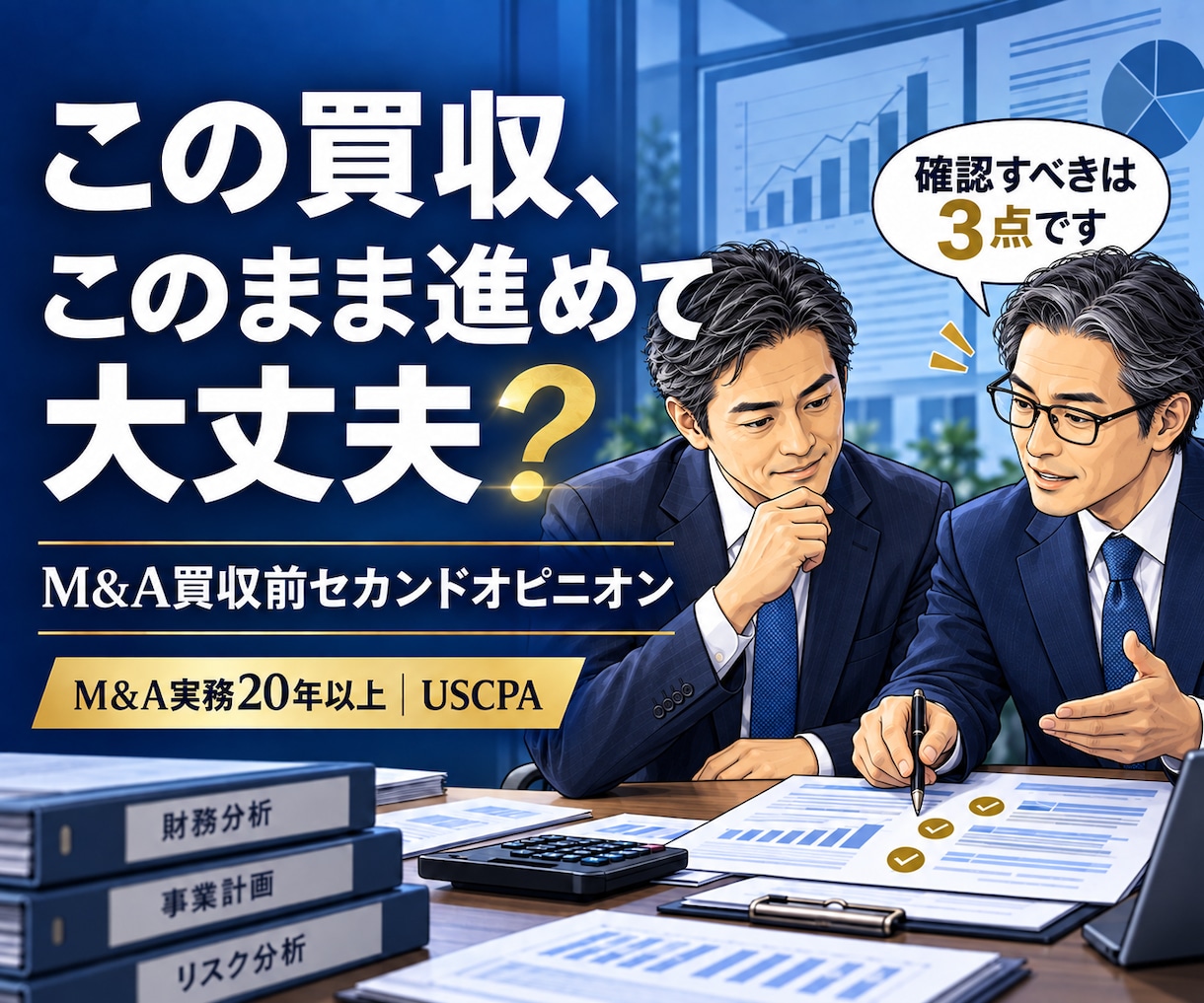 買収前セカンドオピニオンを提供します M&A買収前の価格・財務・進め方の不安を整理します イメージ1