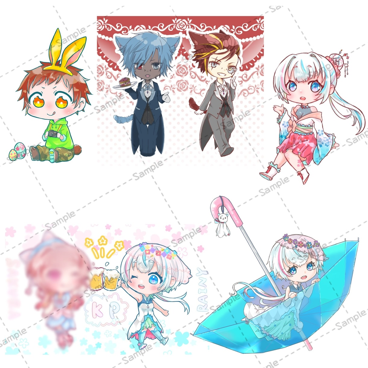 ミニキャラ作成いたします 可愛いミニキャラ！マスコットキャラ！素材やグッズにも☆ イメージ3