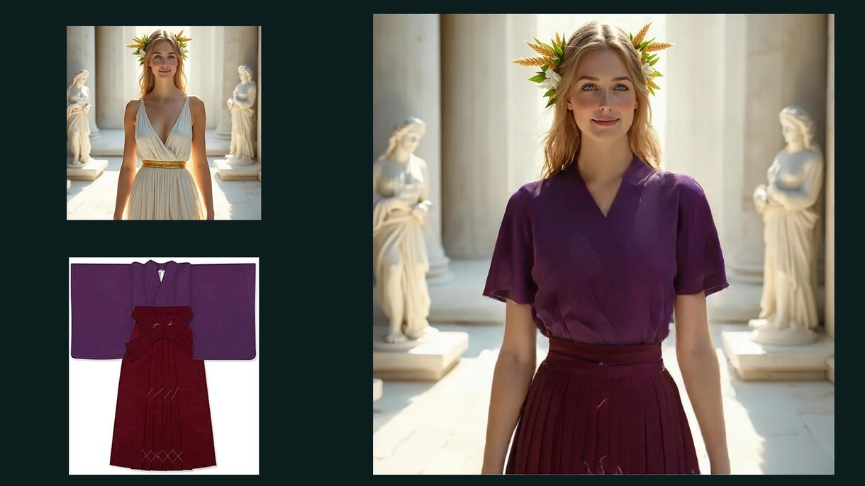 モデルの服と背景だけ変えます AIで服や背景を自由にカスタマイズ イメージ4