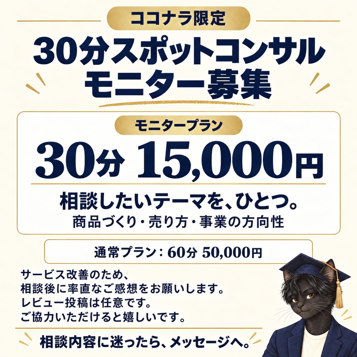 あなたのビジネス、最大限に「売れる」戦略を作ります 個人事業主〜ひとり社長向け経営コンサルのプロが壁打ちします イメージ7
