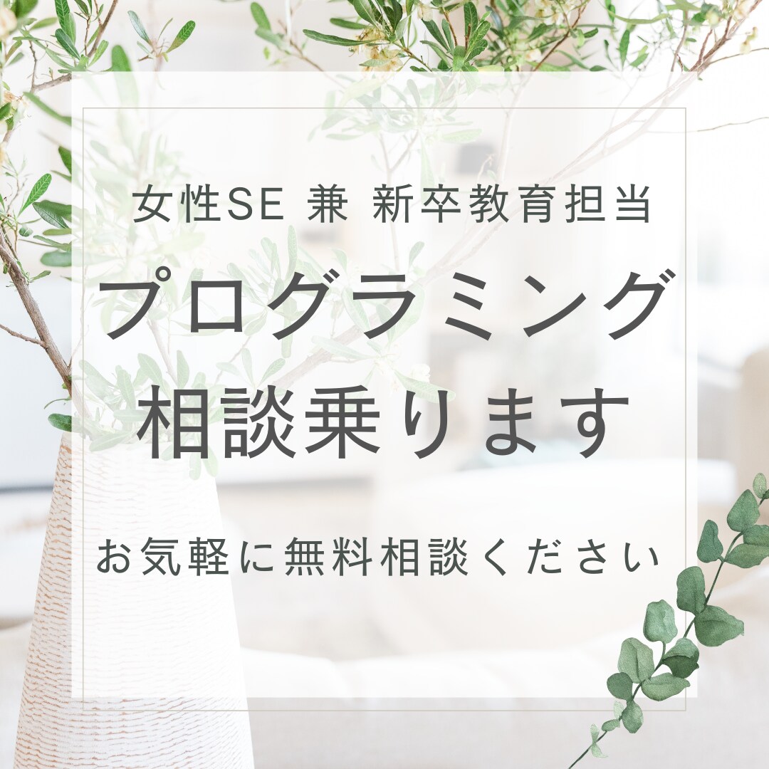 元人気No1女性講師がプログラミングを教えます 現役SE兼新卒教育担当！Web開発講師経験あり！ イメージ1