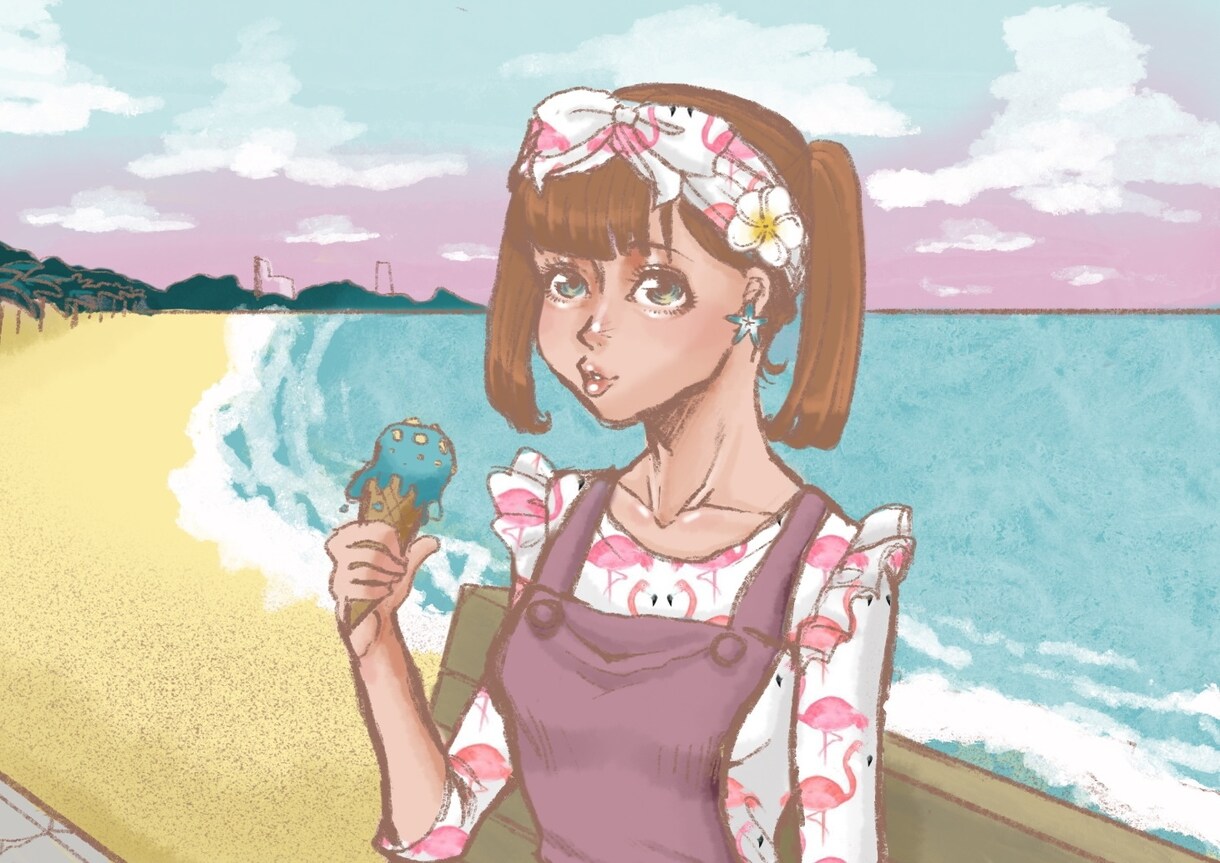 オシャレ系な女の子のイラスト・一コマ漫画描きます 女性をターゲットとした広告にオススメです！ イメージ1