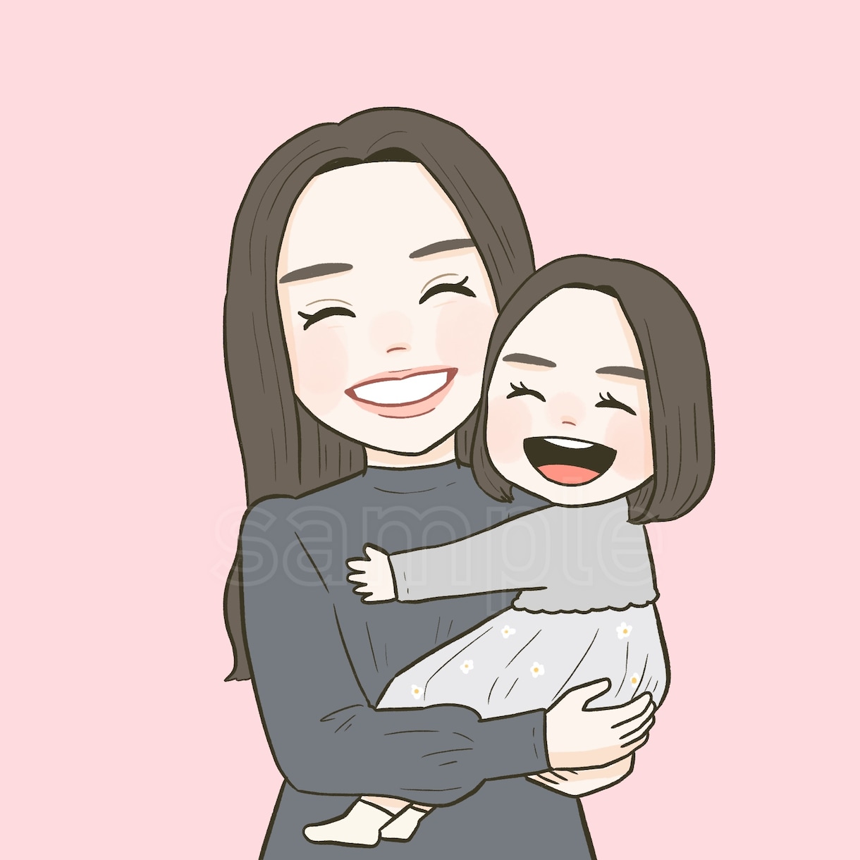 ゆるっと可愛い☆ママと赤ちゃんのアイコン描きます シンプルで使いやすい☆ブログやSNS、プレゼントにも！ イメージ5