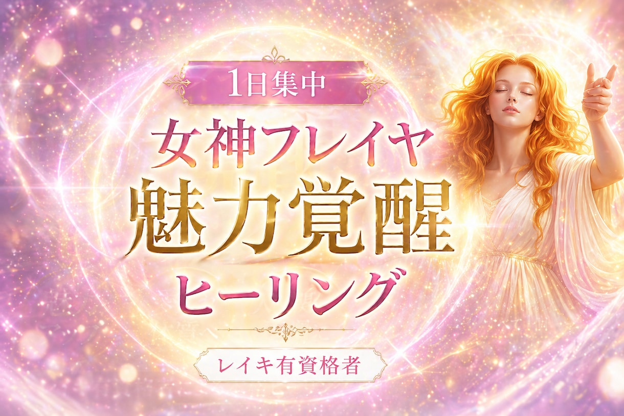 女神フレイヤのパワーレイキで魅力開花サポートします モテ、魅力アップ、愛され体質、人間関係を円滑にさせます イメージ1