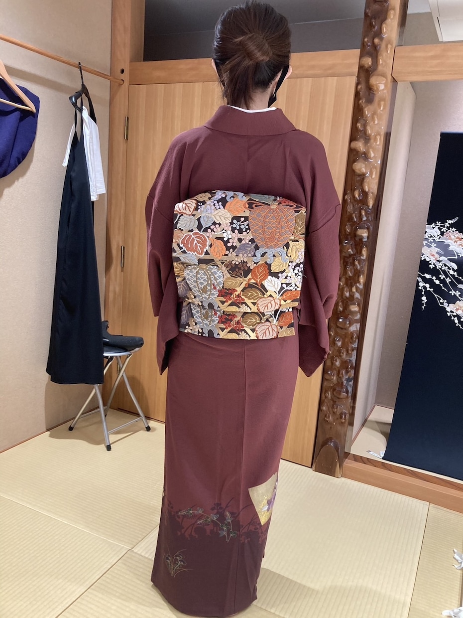 呉服歴10年！訪問着・附下出張着付け致します 袋帯、二重太鼓【プロにおまかせください】 イメージ1