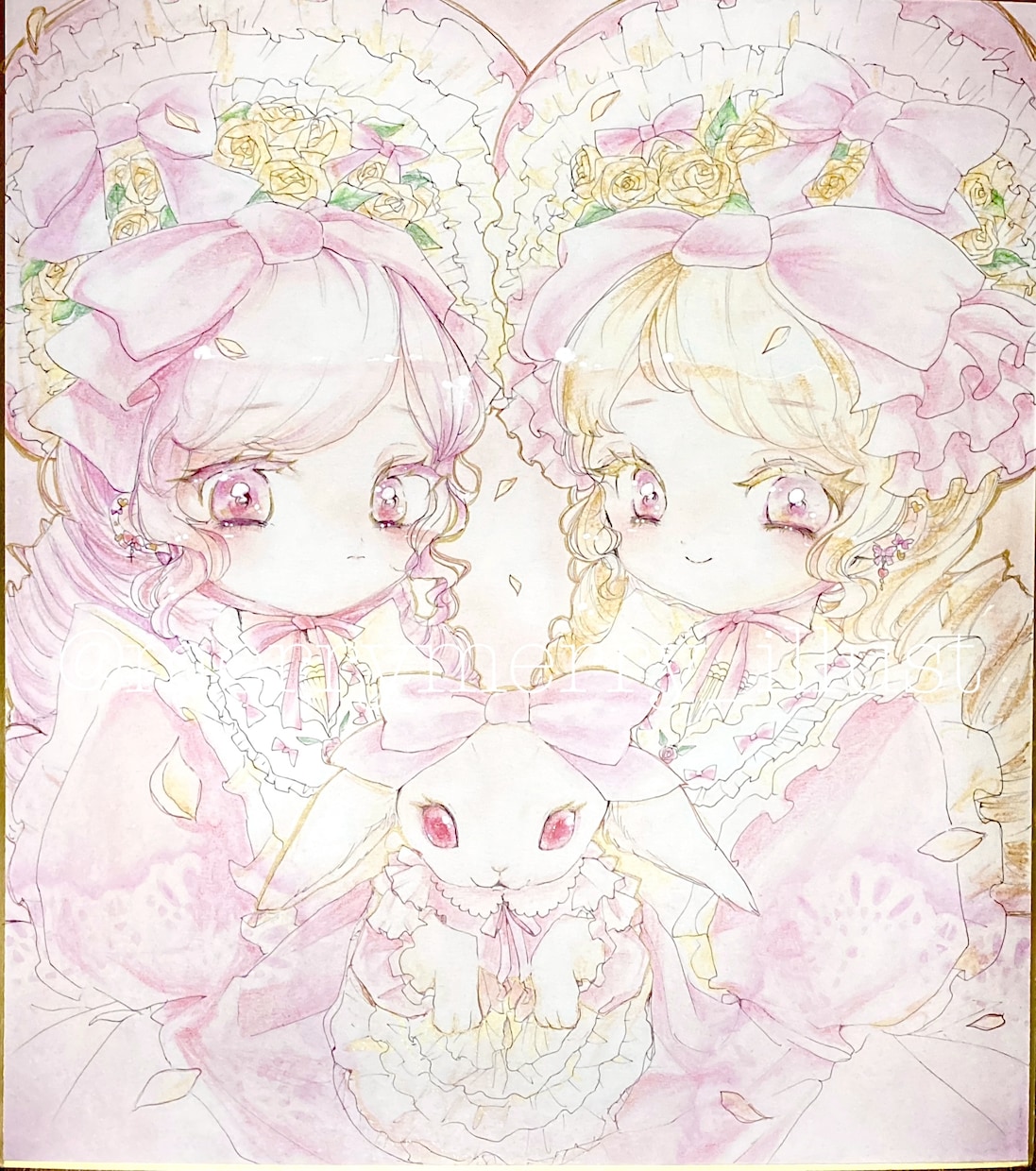 ふわふわタッチの手描き色紙を届けます 丁寧に描き上げた一点ものの直筆手描きイラストをお届けします！ イメージ3