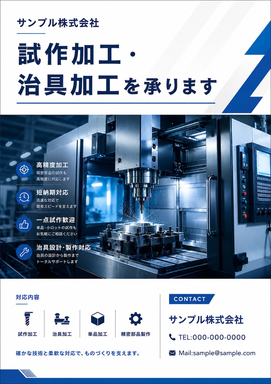 製造業向けチラシ作成します 専門用語が通じる製造業特化デザイン イメージ1