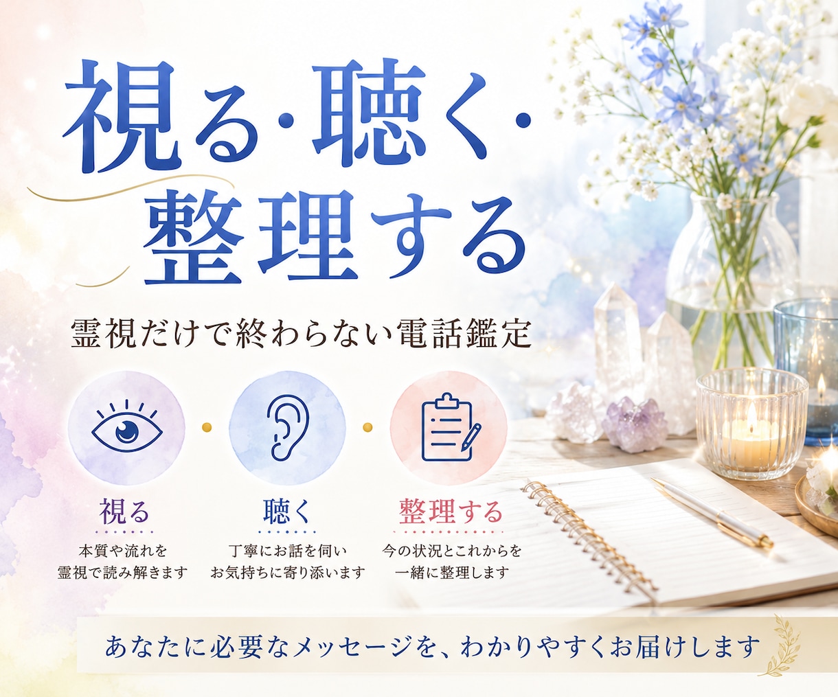 ツインレイの彼の本音を霊視します 恋愛・電話占い｜離れていても忘れられない彼の本心を霊視します イメージ2