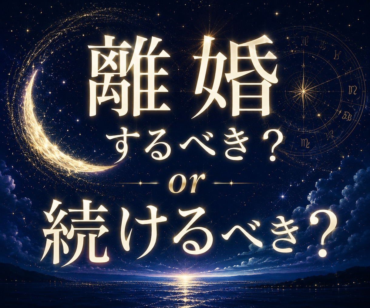 離婚するべき？続けるべき？今後の流れを視ます 西洋占星術×月流波動判断で人生の流れを丁寧に鑑定 イメージ1
