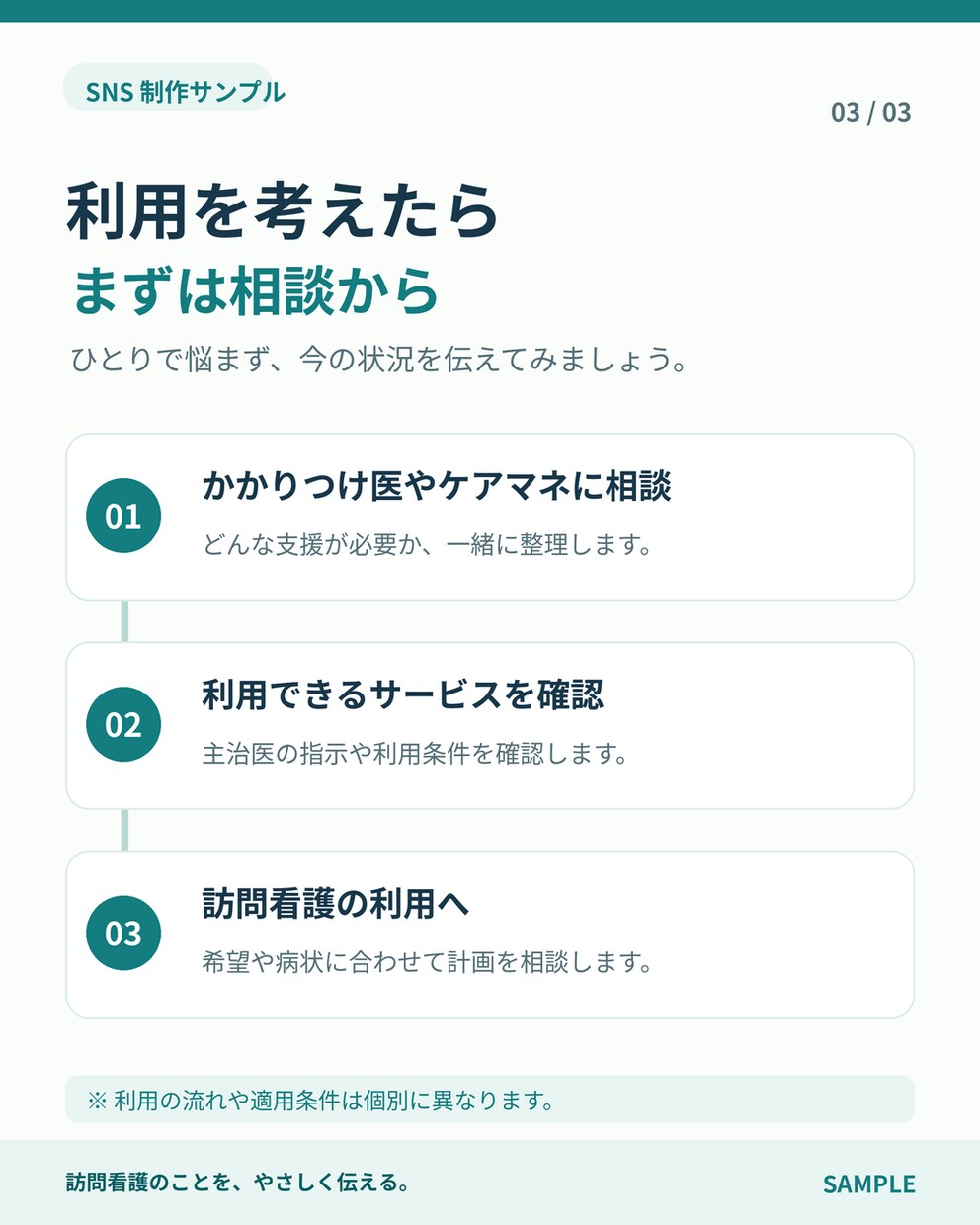 医療・介護のSNS投稿文と画像を作成します 事業所の魅力を伝える投稿文5本と画像2枚を制作 イメージ6