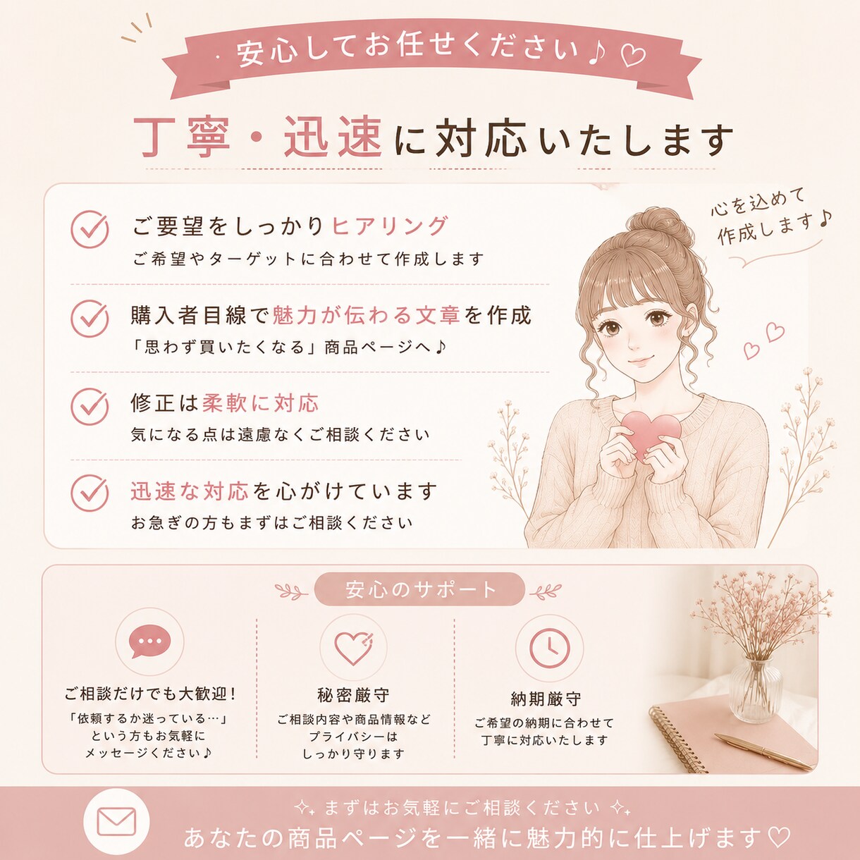 ECサイトの商品タイトル・説明文を作成します 購入者目線で商品の魅力が伝わる文章を作成します イメージ4