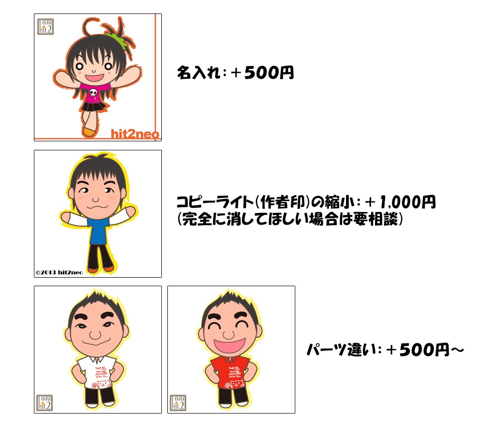 二頭身ミニキャラ似顔絵描きます 【似顔絵】似頭身-にとうしん-【二頭身】 イメージ3