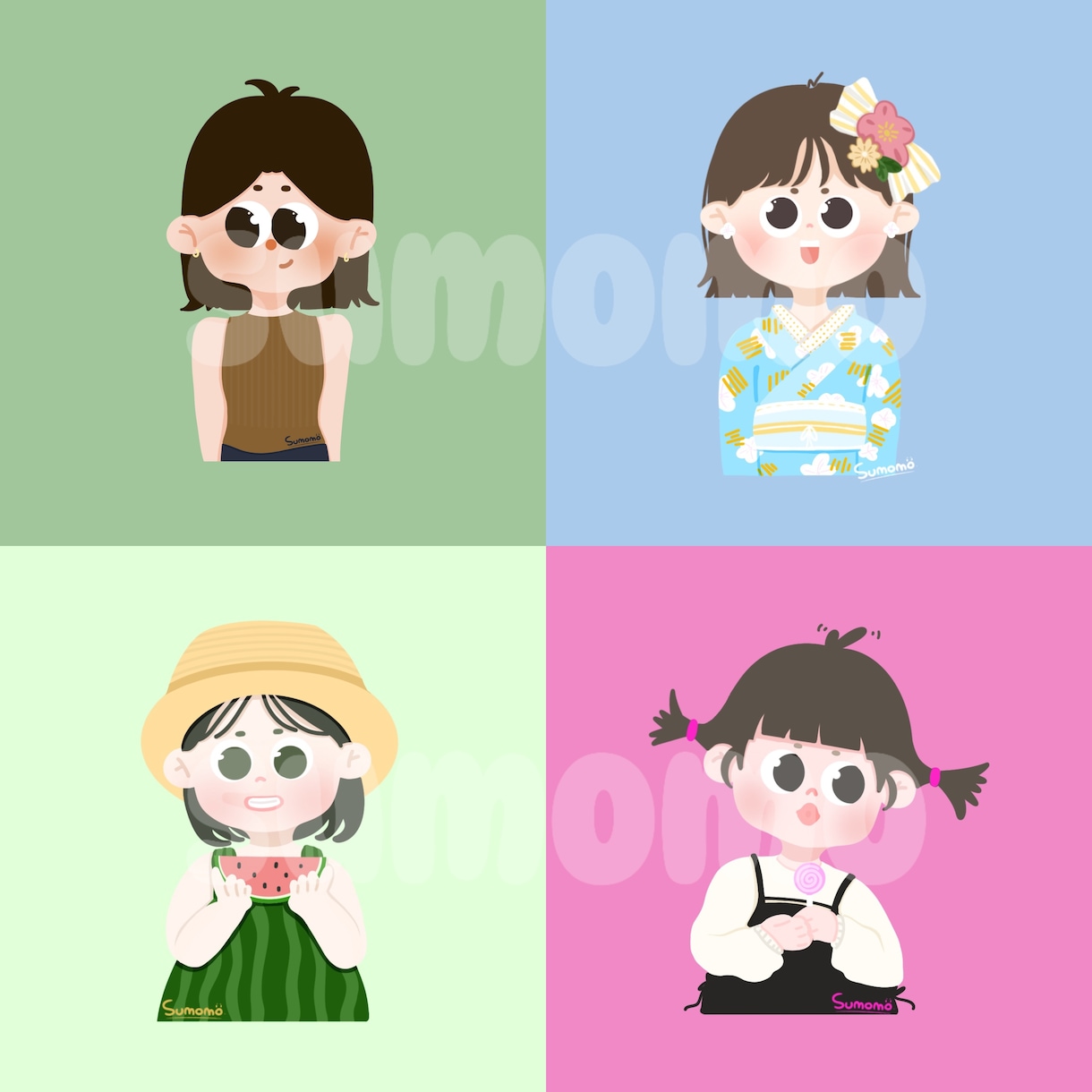 シンプルなゆるかわ似顔絵描きます ゆるかわ・ポップ・ちょっと不思議で楽しい雰囲気 イメージ2