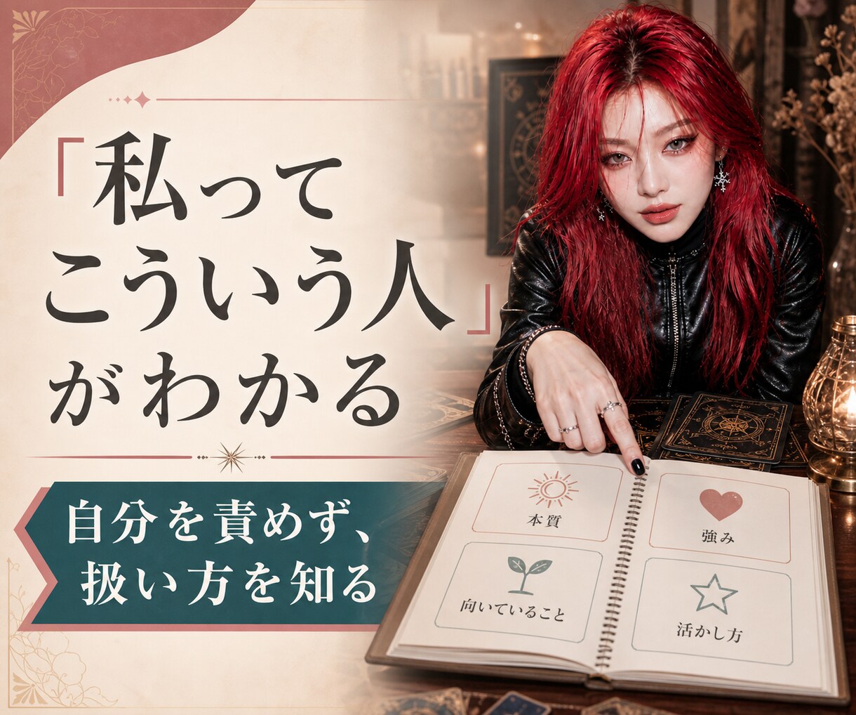 四柱推命で自分の取扱説明書を作ります 性格・強み・クセ・疲れやすい場面を、前向きに言語化します イメージ2
