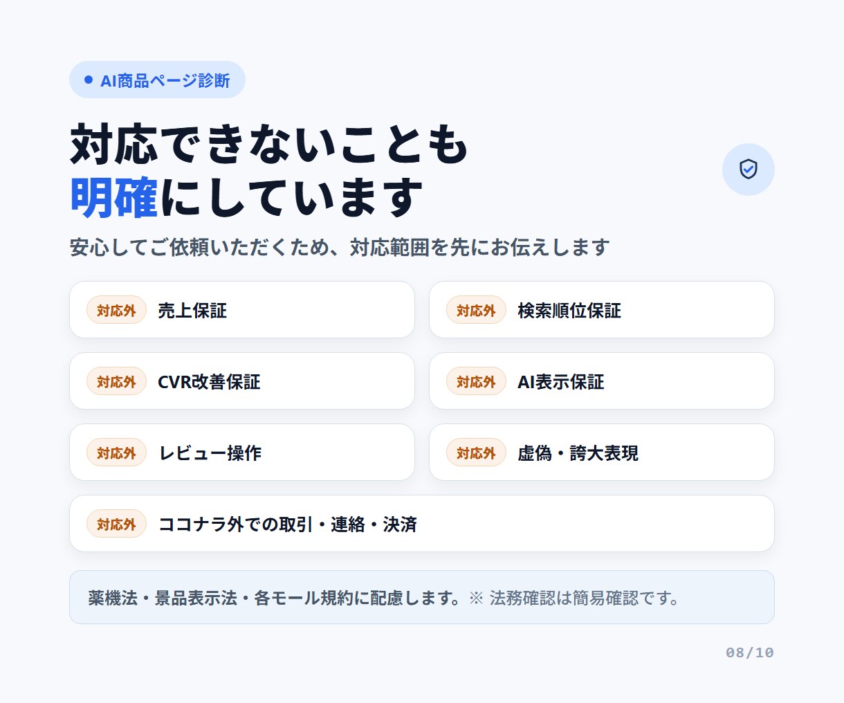 Amazon・楽天商品ページ診断します 商品情報の不足・競合との差・AIに伝わりにくい点をレポート化 イメージ8
