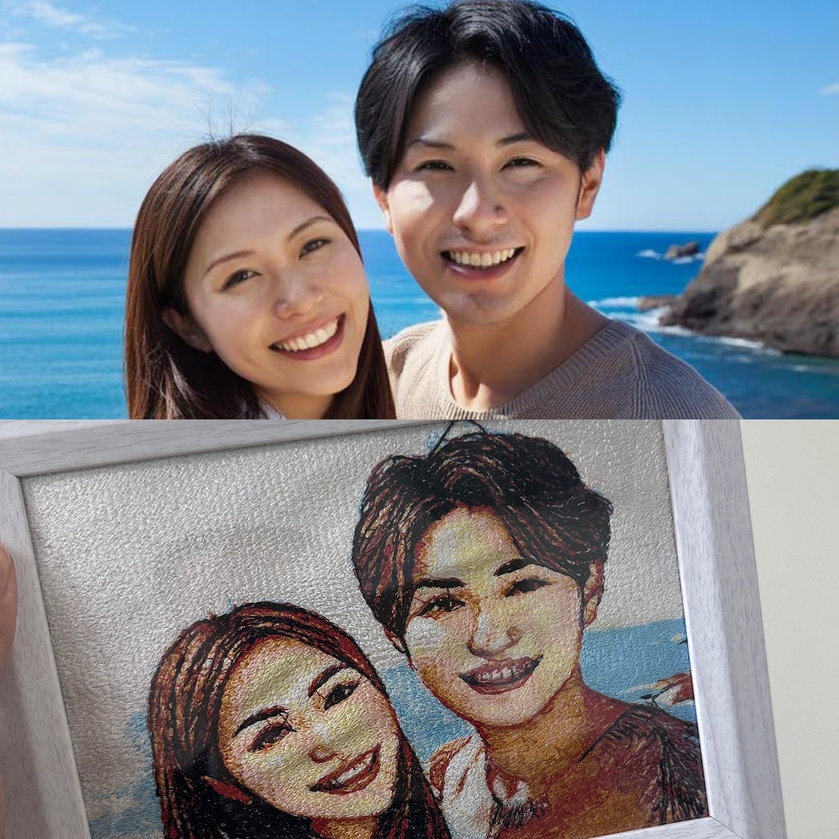 特別価格！あなたの思い出の写真を刺繍にします 写真を刺繍に！新しいインテリア イメージ6