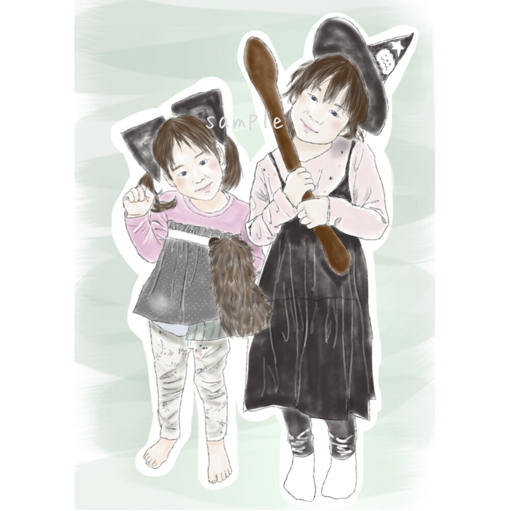 お写真を元に柔らかい色彩でイラストを作成いたします 思い出の大切なお写真をほんわかしたイラストに残しませんか❁︎ イメージ6