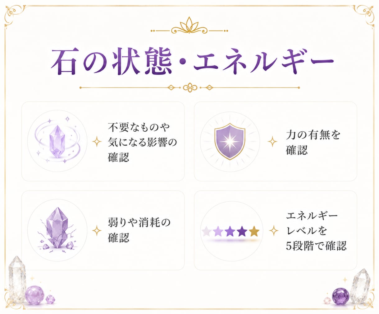 購入前相談✨パワーストーンのリーディングをします 4項目✨あなたをサポートする石を安心してお迎えいただくために イメージ6