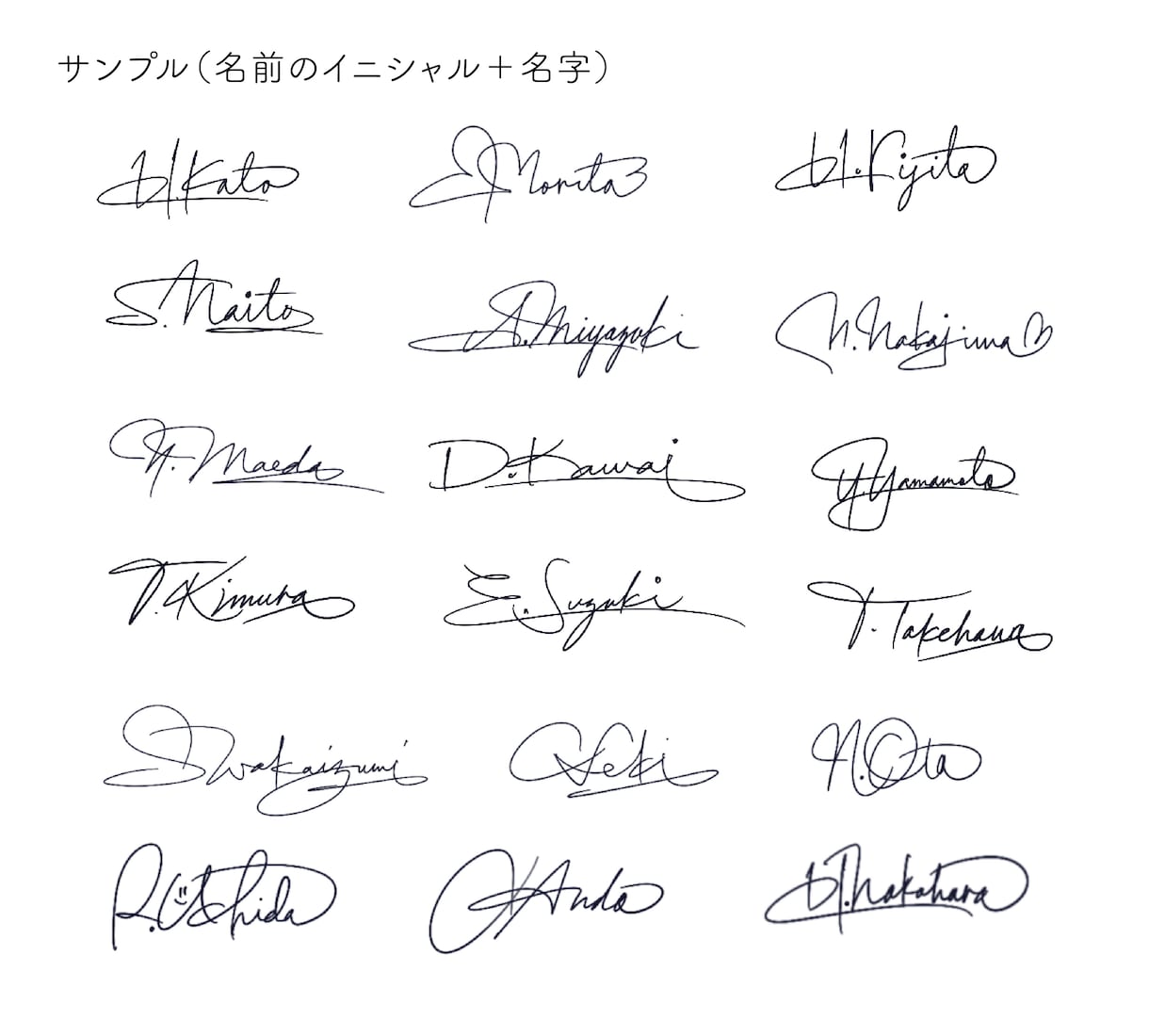 英字・アルファベット署名（サイン）デザイン致します ちゃんと書けるようアドバイスもしっかりさせて頂きます！！ イメージ7