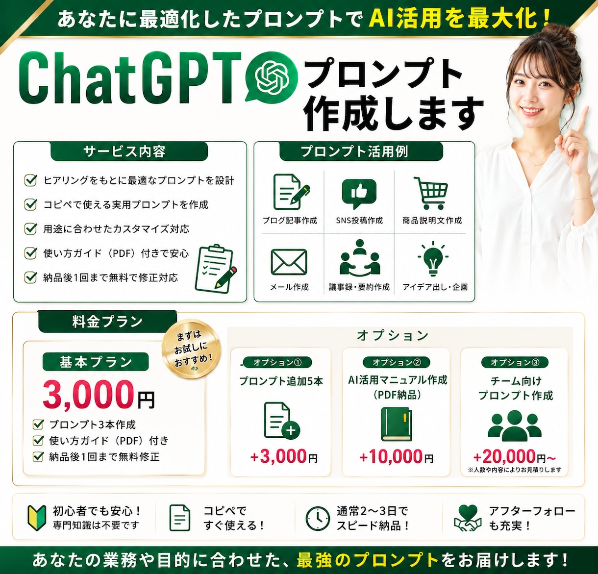 あなた専用のChatGPTプロンプト作成します コピペで使える実用プロンプトを作成 イメージ2