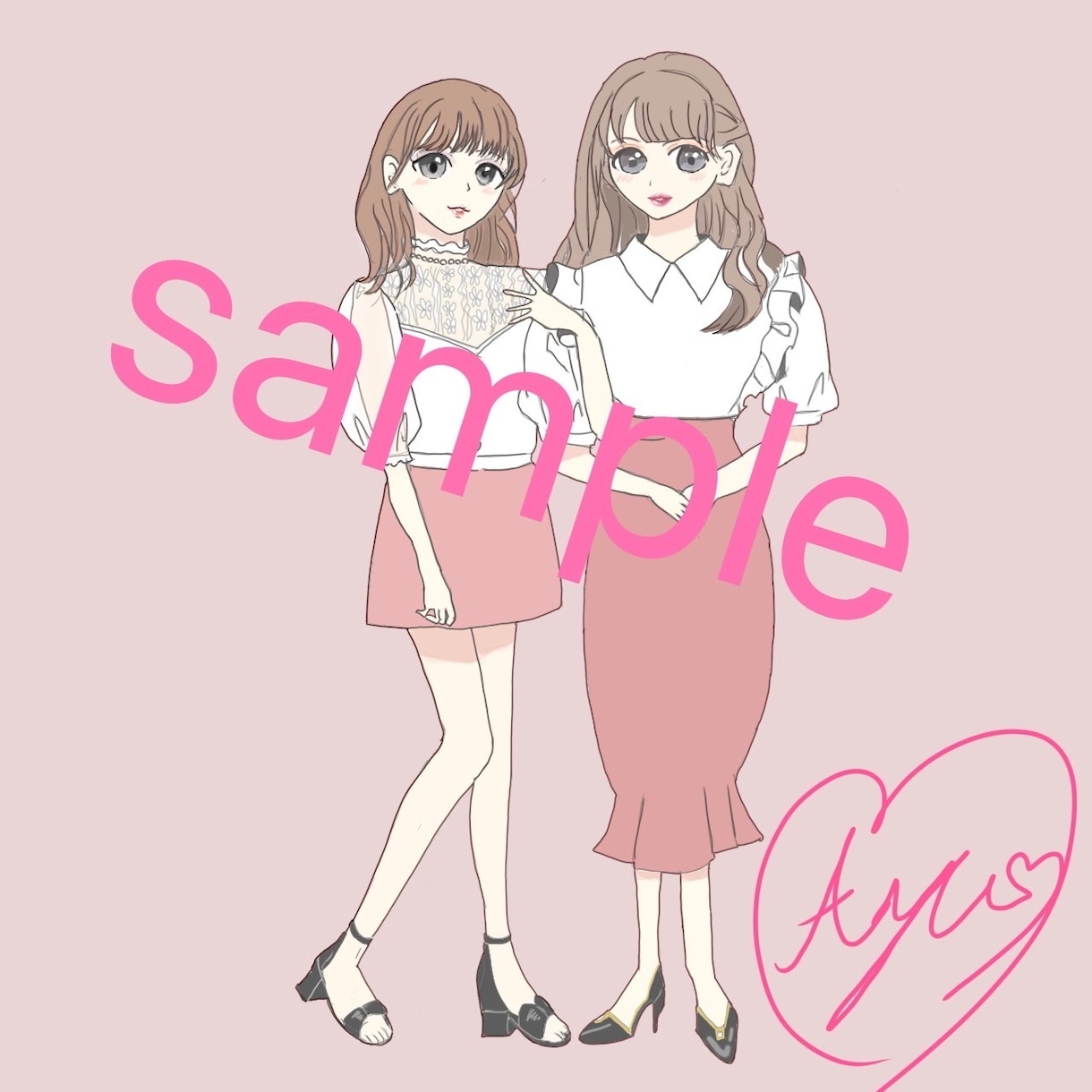 SNSアイコン、ヘッダー向けのイラストお描きします あなたの心が瞬く間に煌めくワルツ イメージ4