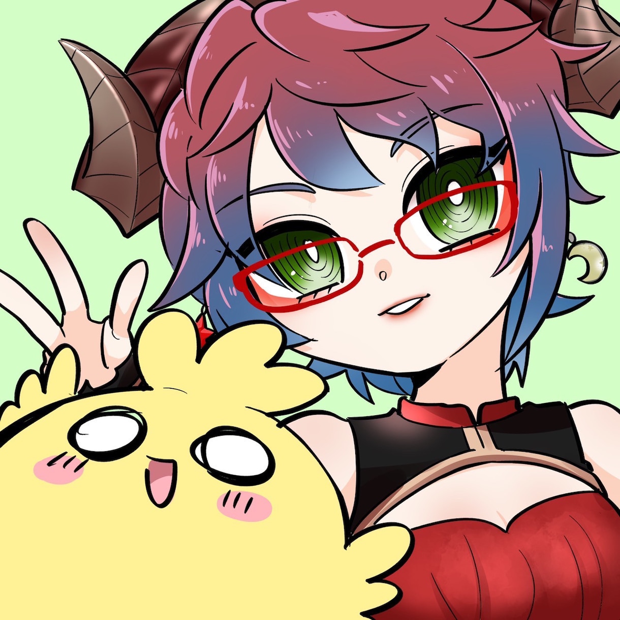 アイコン描きます SNSで使える正方形のイラスト制作します イメージ1