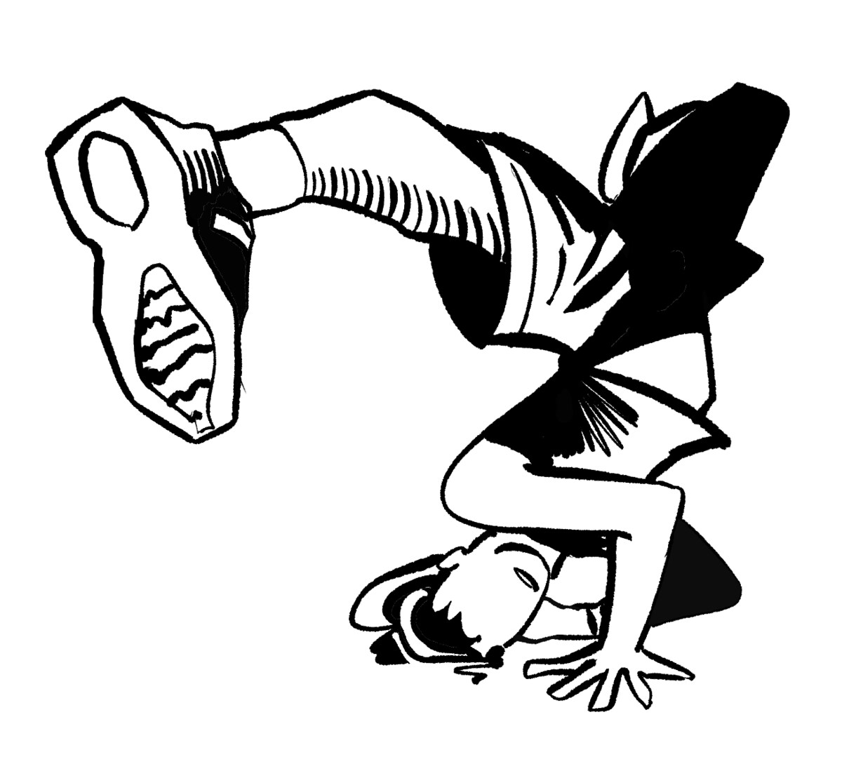 印象的なダンスイラストの作成をします どんなダンスでもOK!イベントの宣伝などに イメージ1