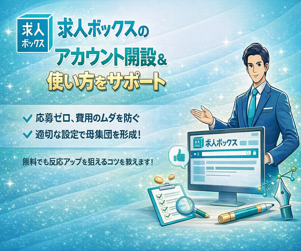 求人ボックスのアカウント作成＆運用ノウハウ教えます 求人ボックス認定パートナー企業の採用マーケターによるご支援！ イメージ1