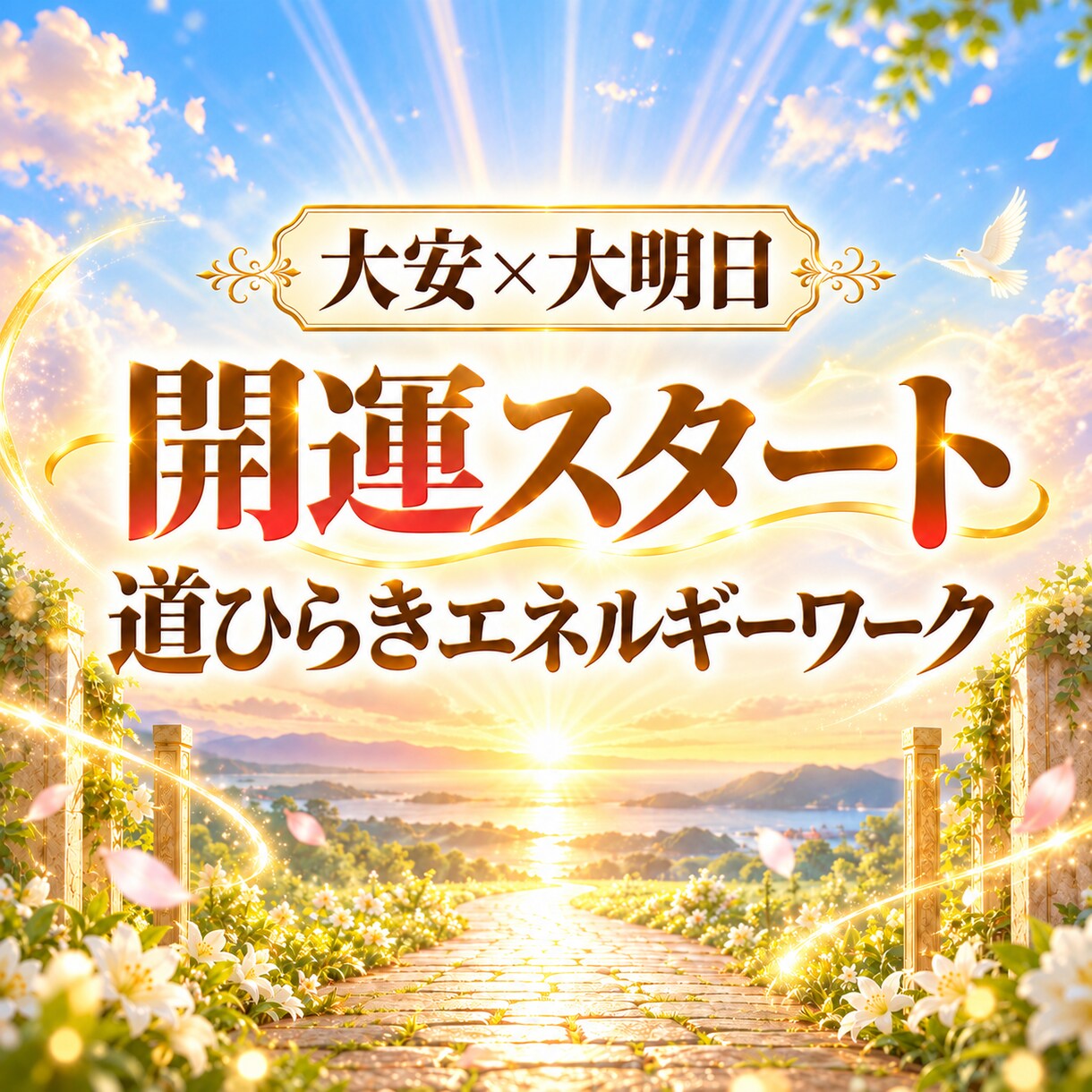 開運スタート・道ひらきエネルギーワークします ９月１０日限定、大安×大明日先着20名様のみ イメージ1