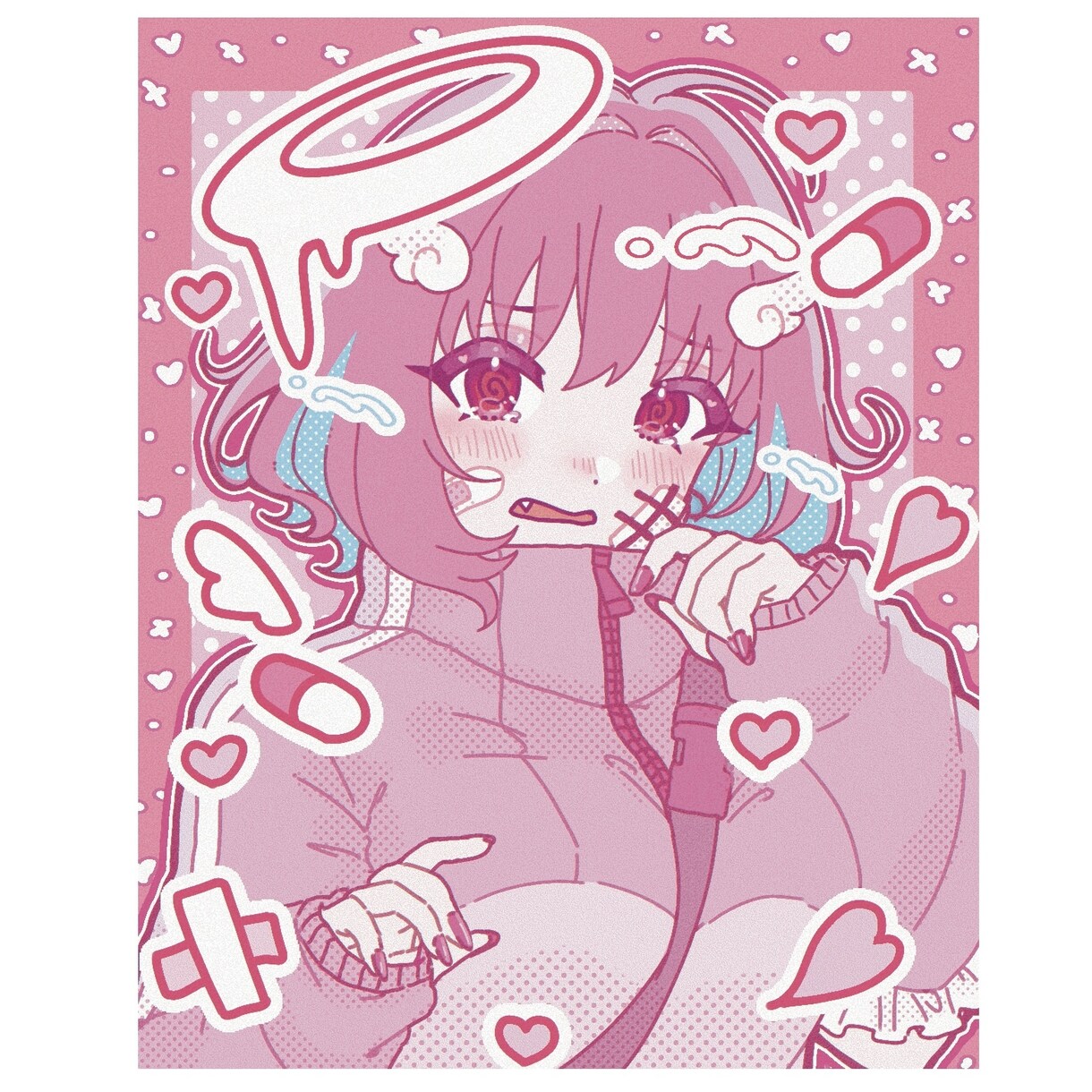 商用OK ポップで可愛い女の子のイラスト制作します 配信やSNSでの活動用イラスト等制作いたします。 イメージ4