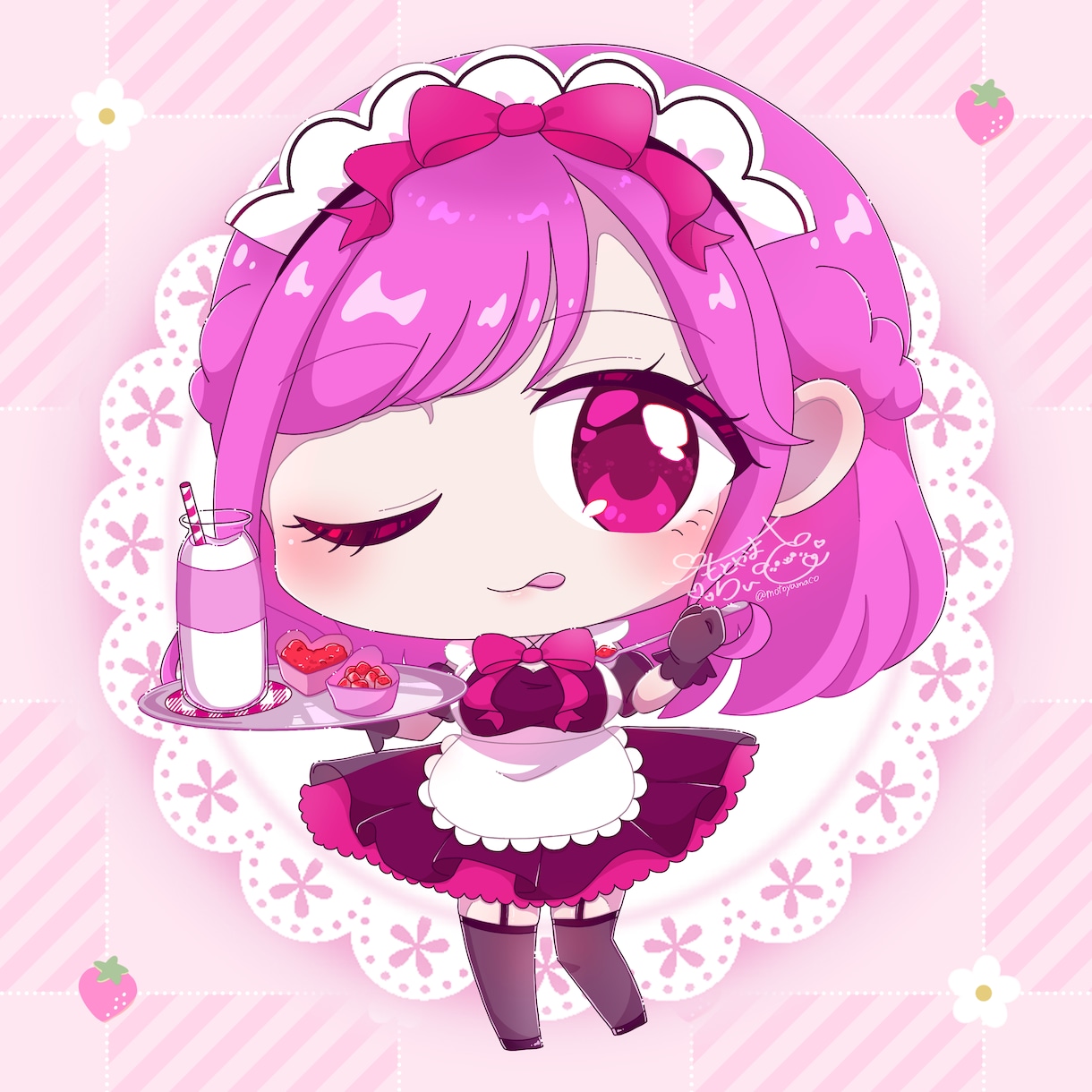 キラキラで可愛いミニキャラをお描きします きゅるきゅるおめめのデフォルメキャラならお任せください！ イメージ3