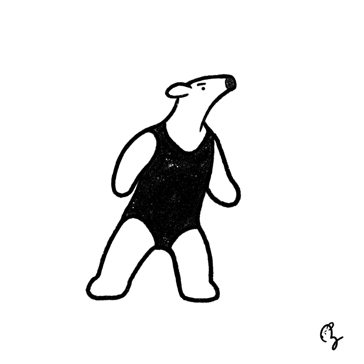 モノクロでシンプルに動物を描きます モノトーンであたたかみのあるイラスト イメージ5