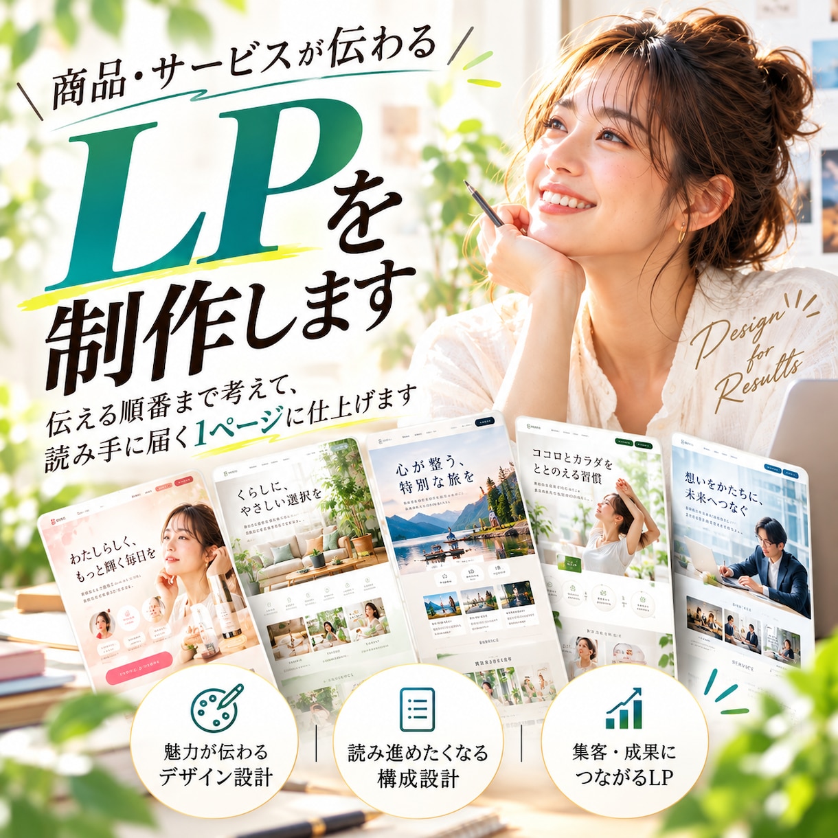商品・サービスが伝わるLPを制作します 伝える順番まで考えて、読み手に届く1ページに仕上げます イメージ1