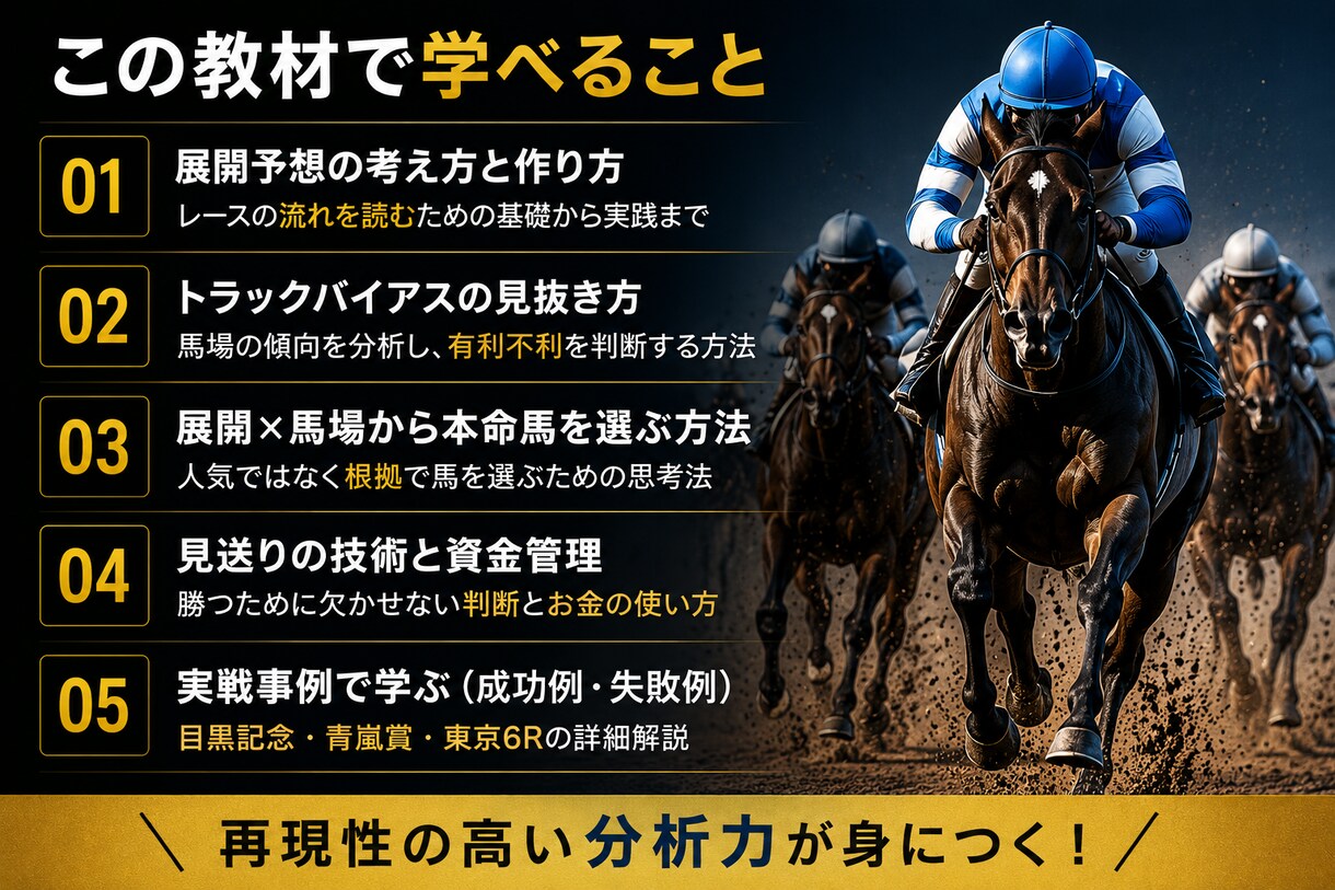 競馬の予想力を高める分析思考を教えます 人気ではなく根拠で馬を選ぶ方法 イメージ4
