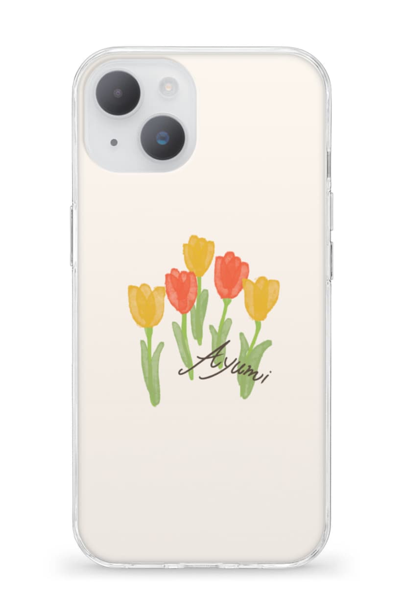 スマホケース デザインします シンプル可愛いお花モチーフのスマホケース デザインします イメージ1