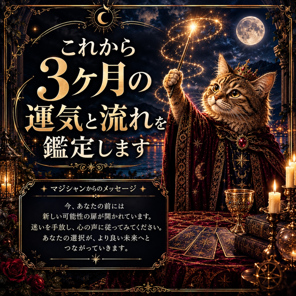 これから３ヶ月の運気と流れを鑑定します 金運、仕事運とトータル総合運を1ヶ月ごとに鑑定します。 イメージ1