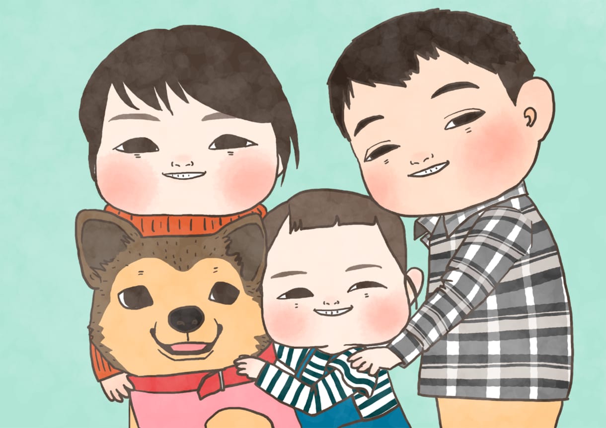 ぽっちゃりやさしいちびキャラ似顔絵描きます 懐かしい感じがする温かい似顔絵です。プレゼントに、年賀状に! イメージ2