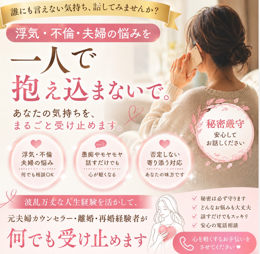 誰にも言えない悩み受け止めます あなたの居場所がここにあります イメージ1