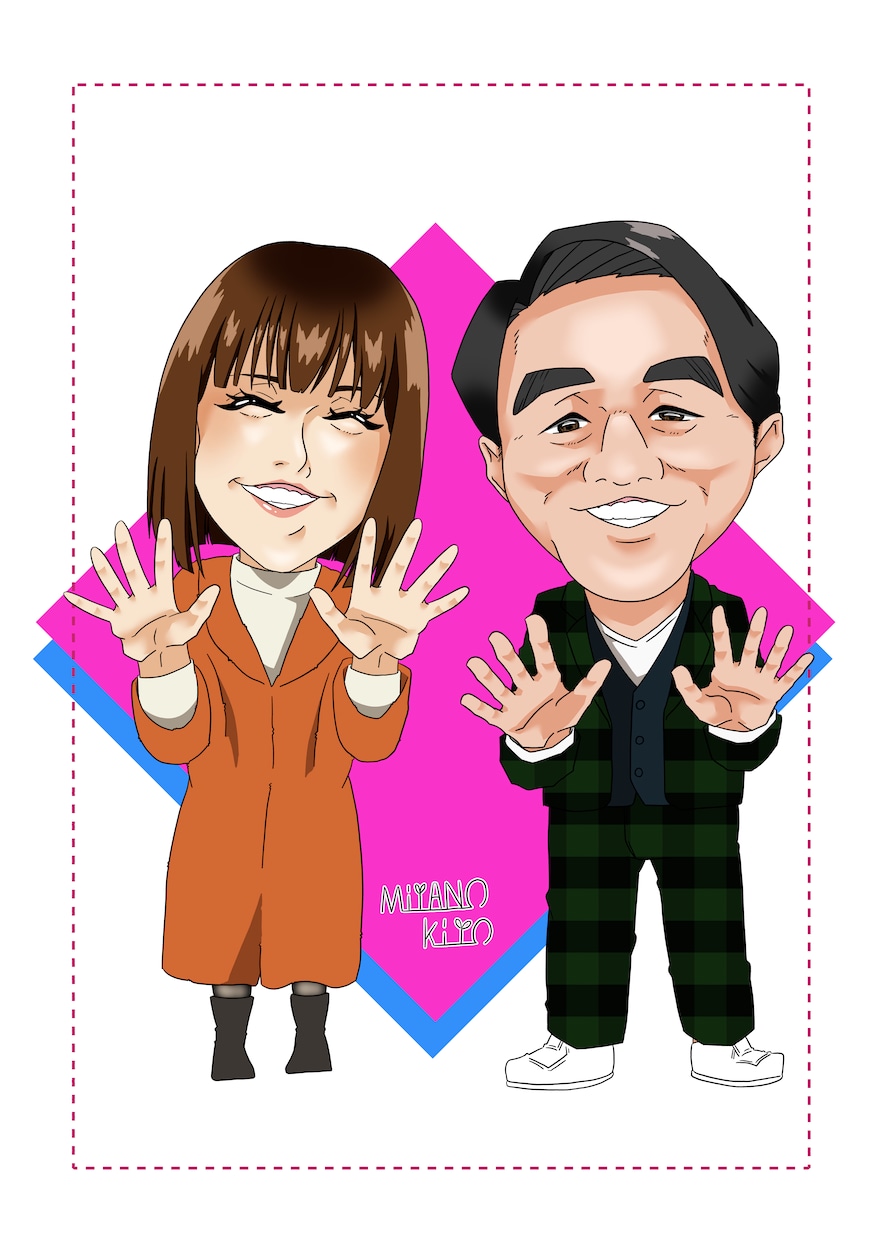 デフォルト風にアイコンやお祝い等に似顔絵を描きます 写真を元に素敵な似顔絵を描かせていただきましす イメージ2