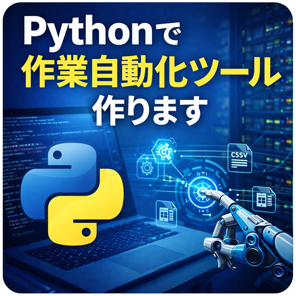 Pythonで作業自動化ツール作りますます 面倒な作業をPythonで自動化 イメージ1