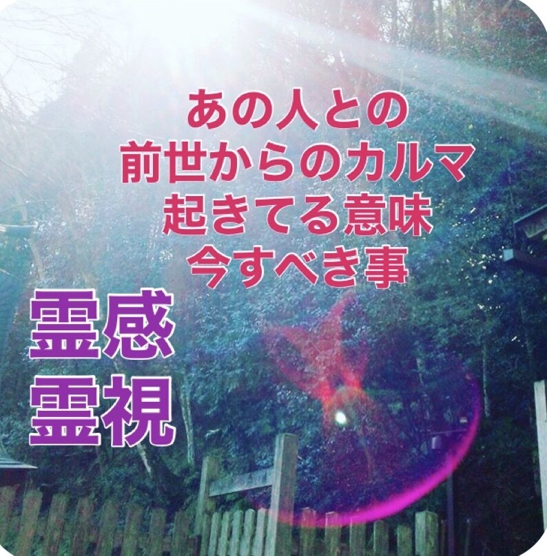霊視で起きてる意味とすべき事視ます 前世カルマと魂が望む方向を伝えます！ イメージ1