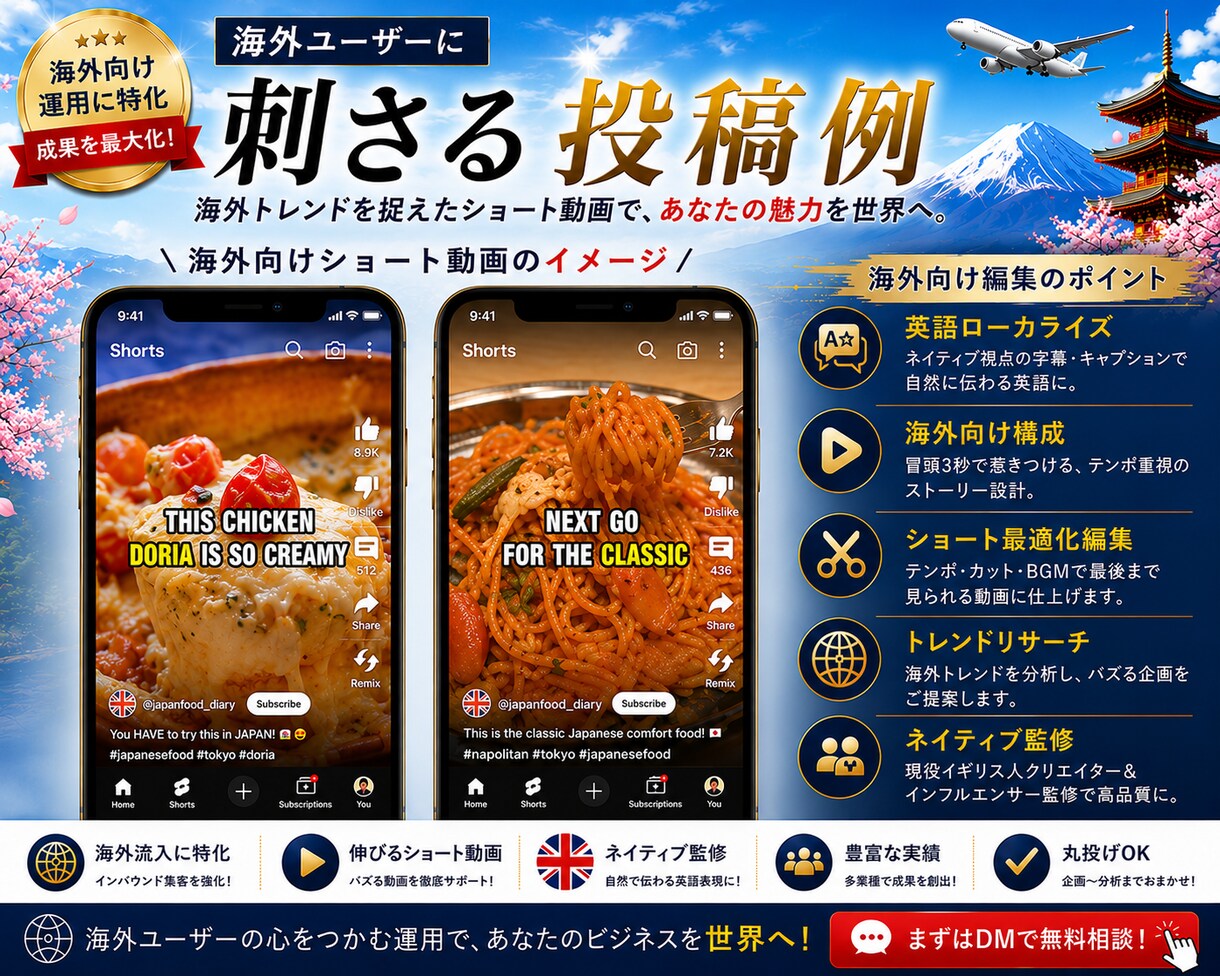 インバウンド集客｜外国人に届くSNS配信代行します 【海外フォロワー7万人】来店につながる外国人向けSNS配信 イメージ10