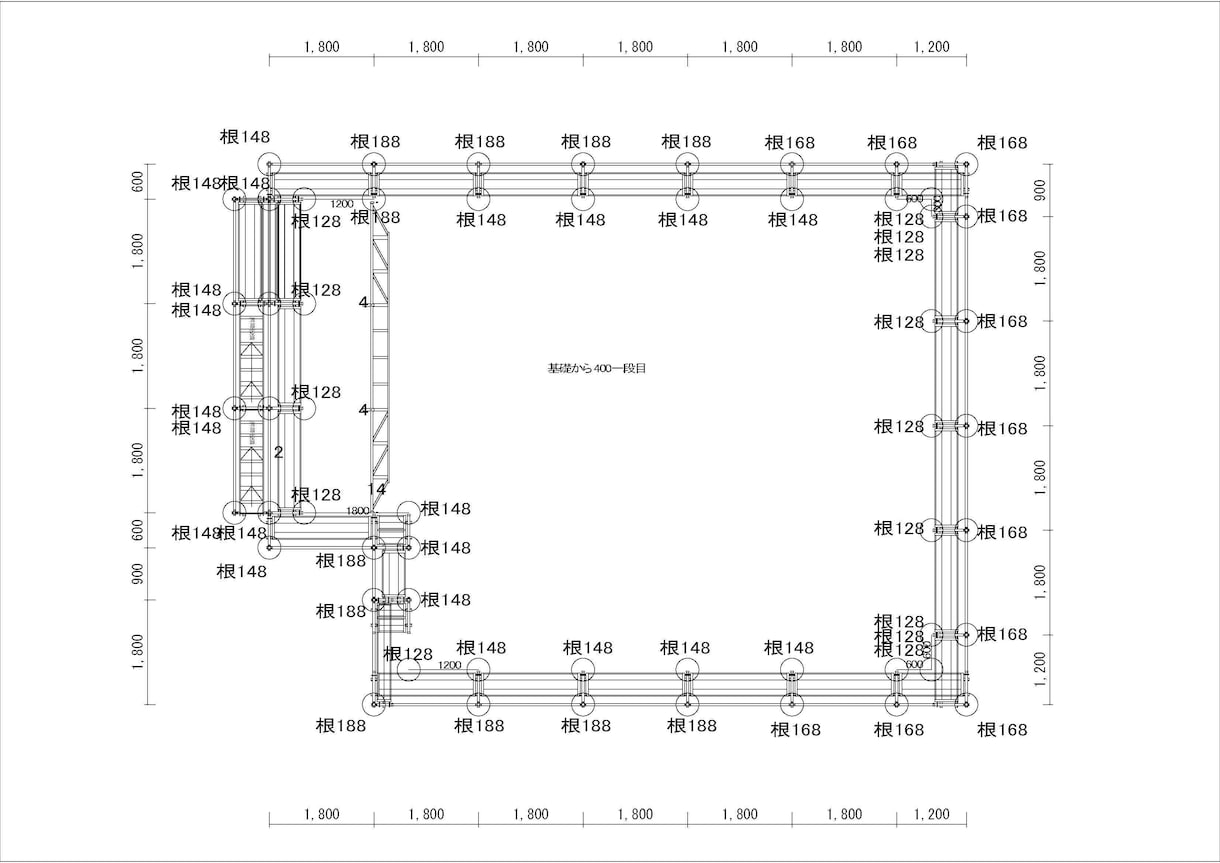 足場図面（くさび式足場、次世代）作成いたします お急ぎの案件でもご相談下さい。 イメージ9