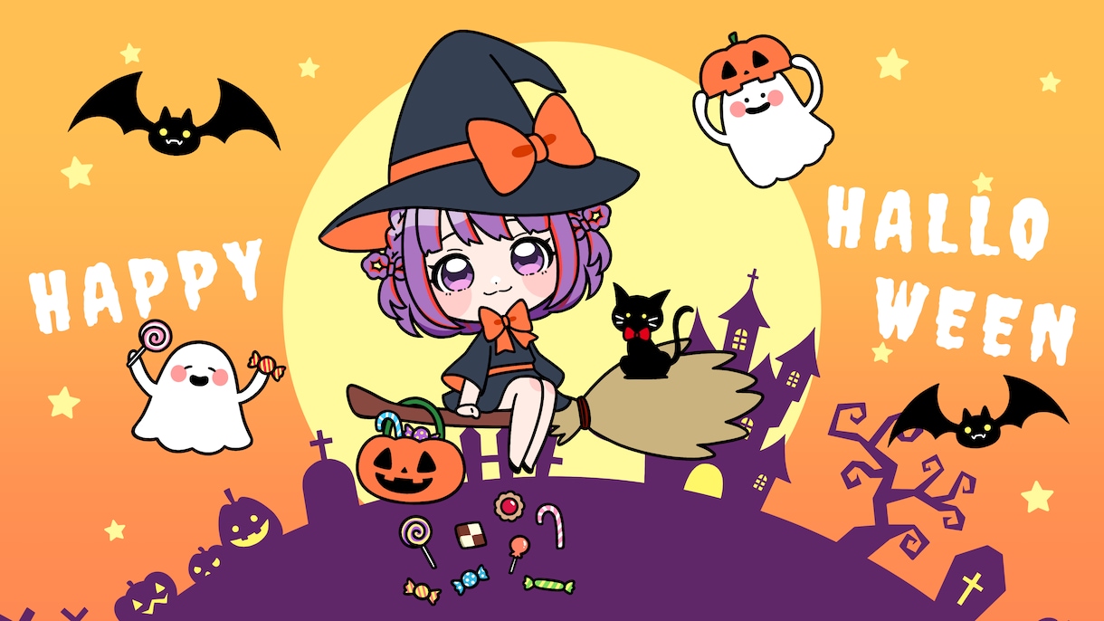 ハロウィン量産アニメーション作成いたします カスタム可能！OP・EDにオススメ！ イメージ1